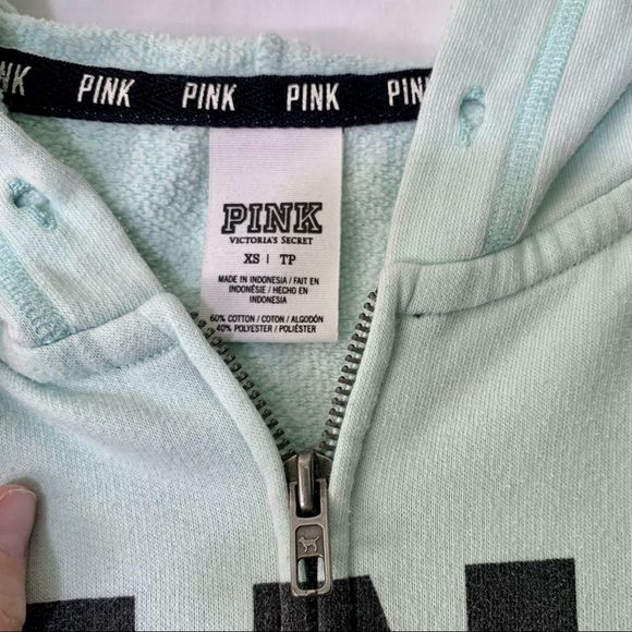 Victoria’s Secret PINK Zip-up Hoodie size XS | Mint - Picture 7 of 7